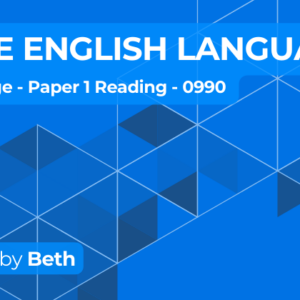 Exam Marking- IGCSE (Cambridge) English Language (2022) 0990 Paper 1: Reading
