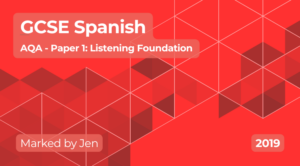 Exam Marking- GCSE (AQA) Spanish Foundation (2019) 8698/LF Paper 1: Listening
