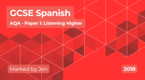 Exam Marking- GCSE (AQA) Spanish Higher (2018) 8698/LH Paper 1: Listening