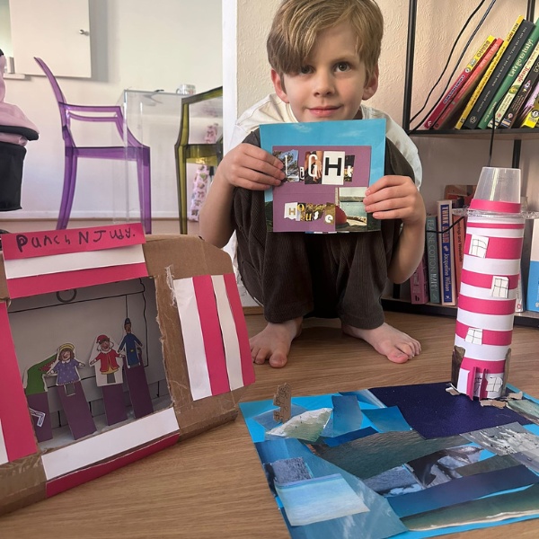 hands-on practical learning activity showing kinaesthetic learning in home education UK