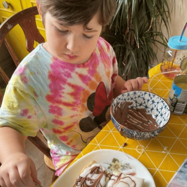 home educated child learning through play with creative activities at home UK